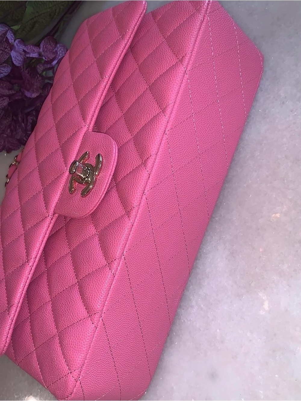 CHANEL Bubble gum 19C Chain Crossbody Bag - Picture 4 of 8